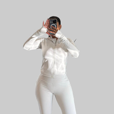 Yoga Tight Quick-Drying Fitness Pocket Zipper Yoga Clothes Outdoor Running Sports Set - Modestly Vogue